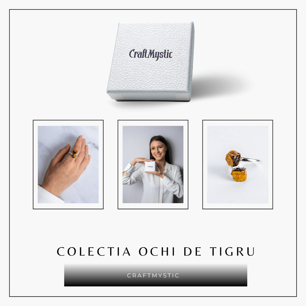 Protectie in fiecare zi – Inel dublu Ochi de tigru natural in forma bruta [7]