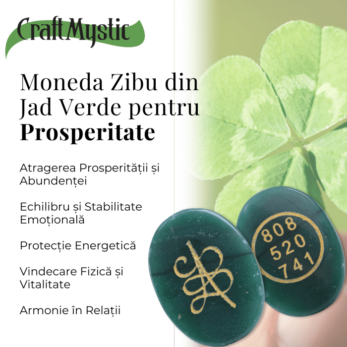 Moneda Zibu din Jad verde - Prosperitate si Noroc [3]