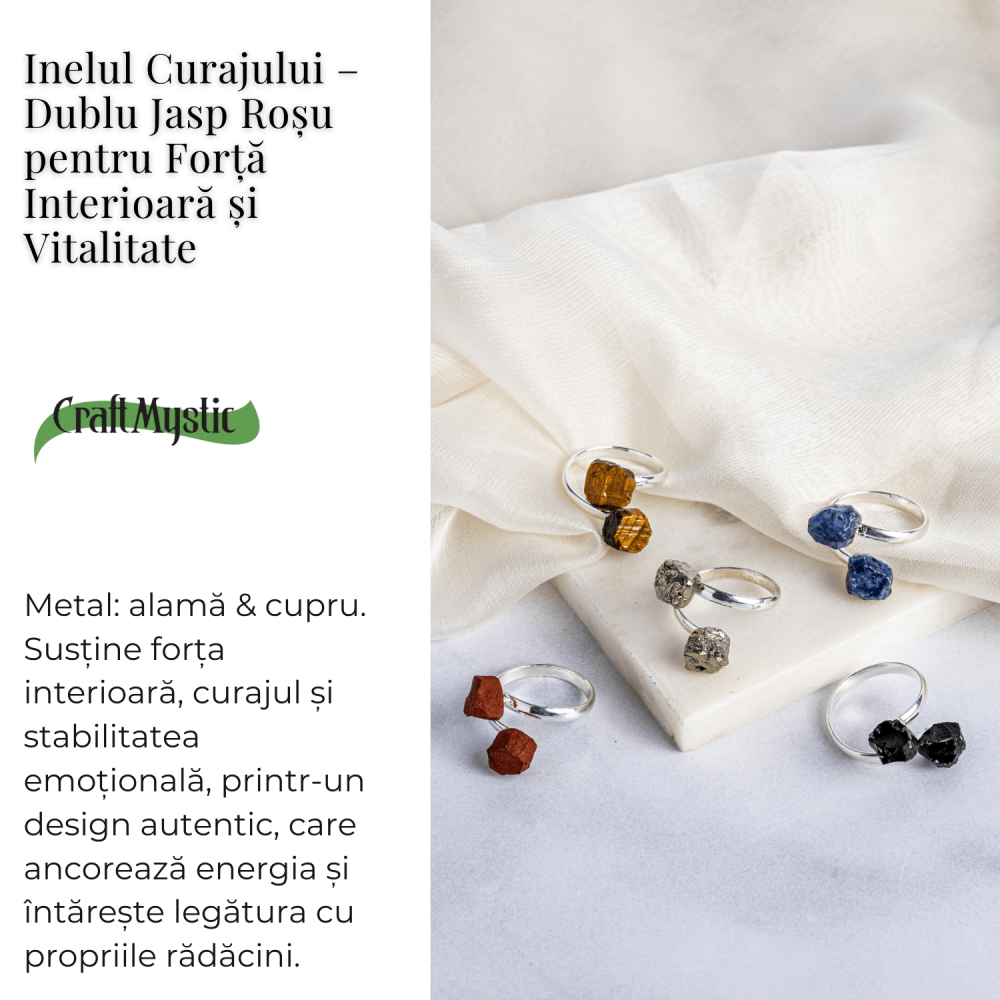 Inelul curajului – Dublu Jasp rosu pentru forta interioara si vitalitate [3]