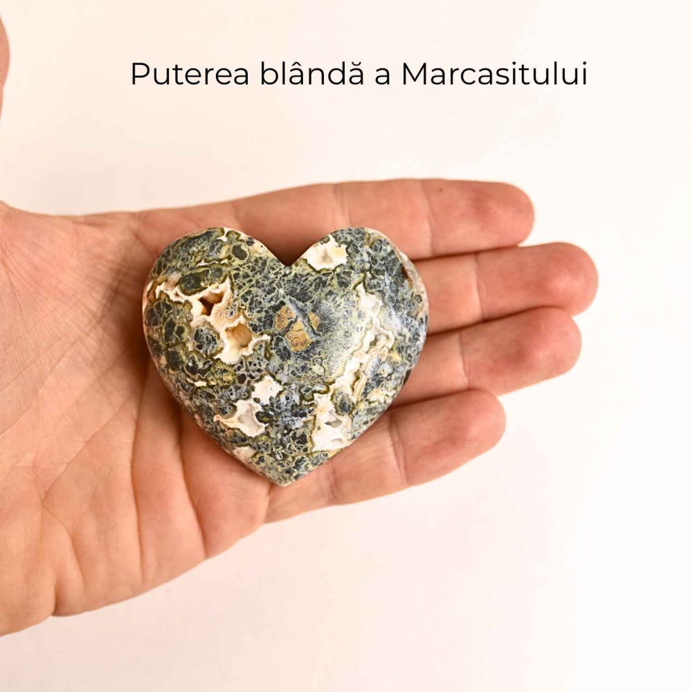 Inima care linisteste furtunile – Marcasit indonezian sculptat manual [5]