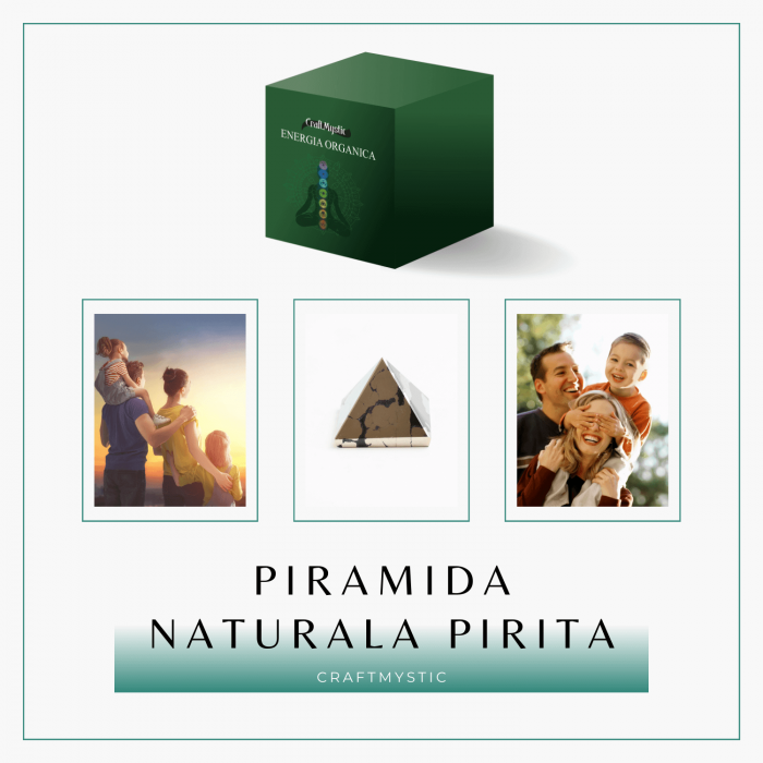 Piramida Sculptata Manual 60mm din Piatra Pirita Naturala [7]