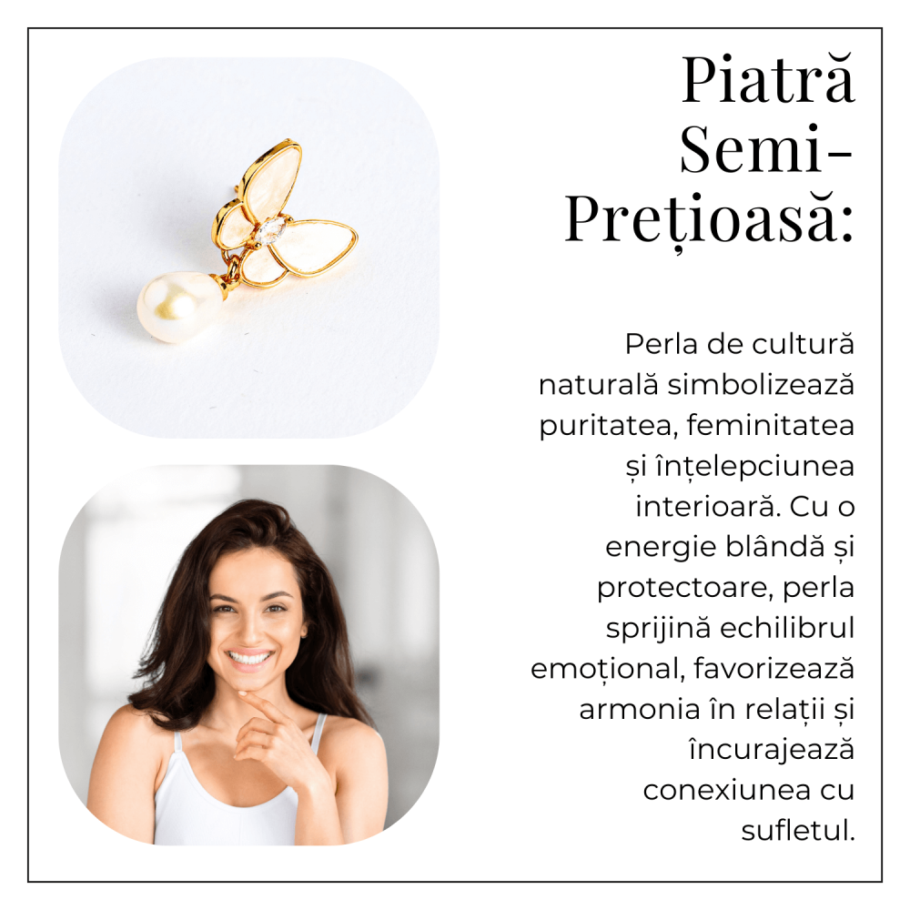 Eleganta delicata – Cercei fluturi si perle [5]