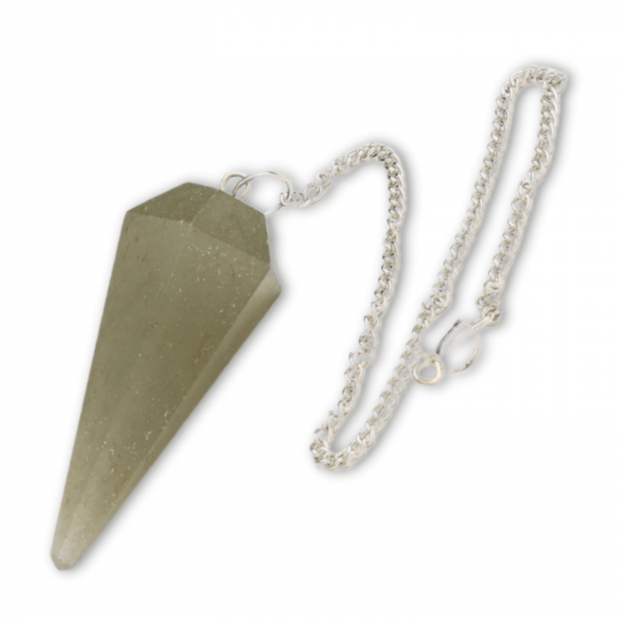 Pendul de Radiestezie cu Varf de Aventurin Verde Natural 45 mm [1]