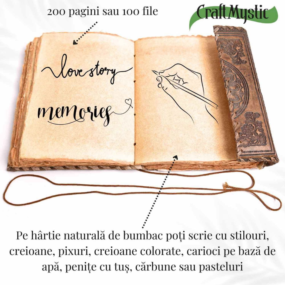 Jurnal piele naturala cu aventurin verde – Creativitate si energie pozitiva [6]