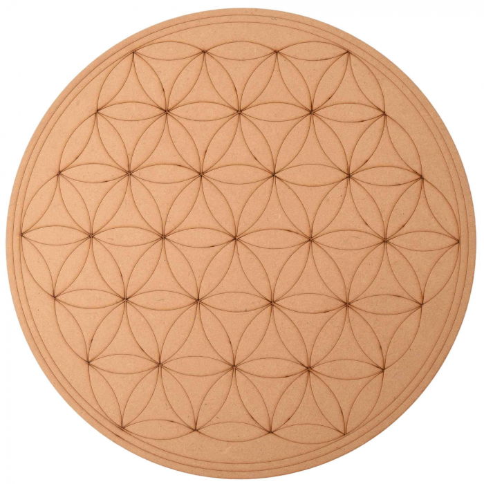 Grila de Cristale din MDF cu Simbolul Florii Vietii - 30 cm [1]