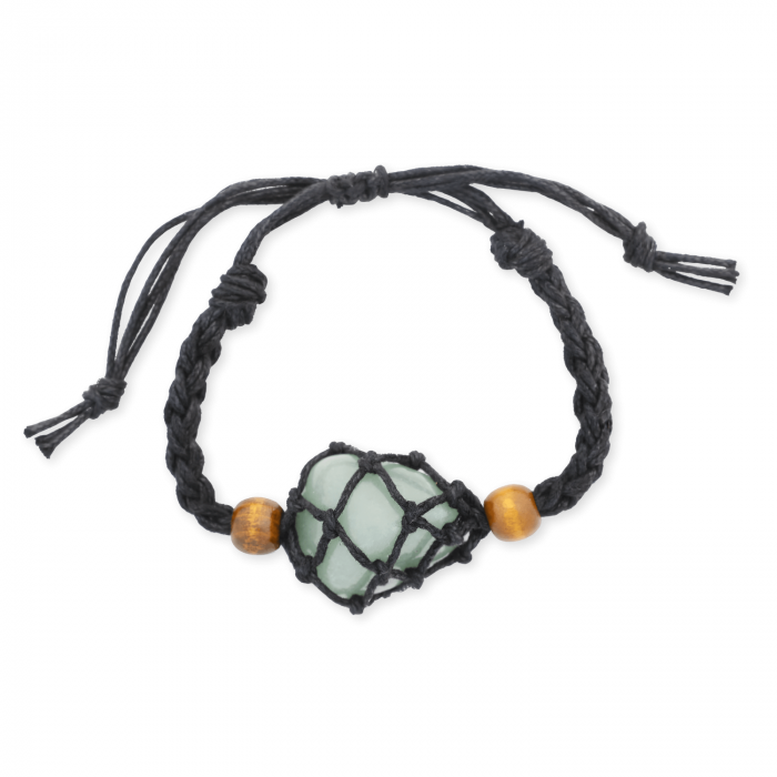 Bratara Reglabila din Sfoara Cerata Neagra cu Cosulet pentru Pietre si Cristale Semipretioase [3]