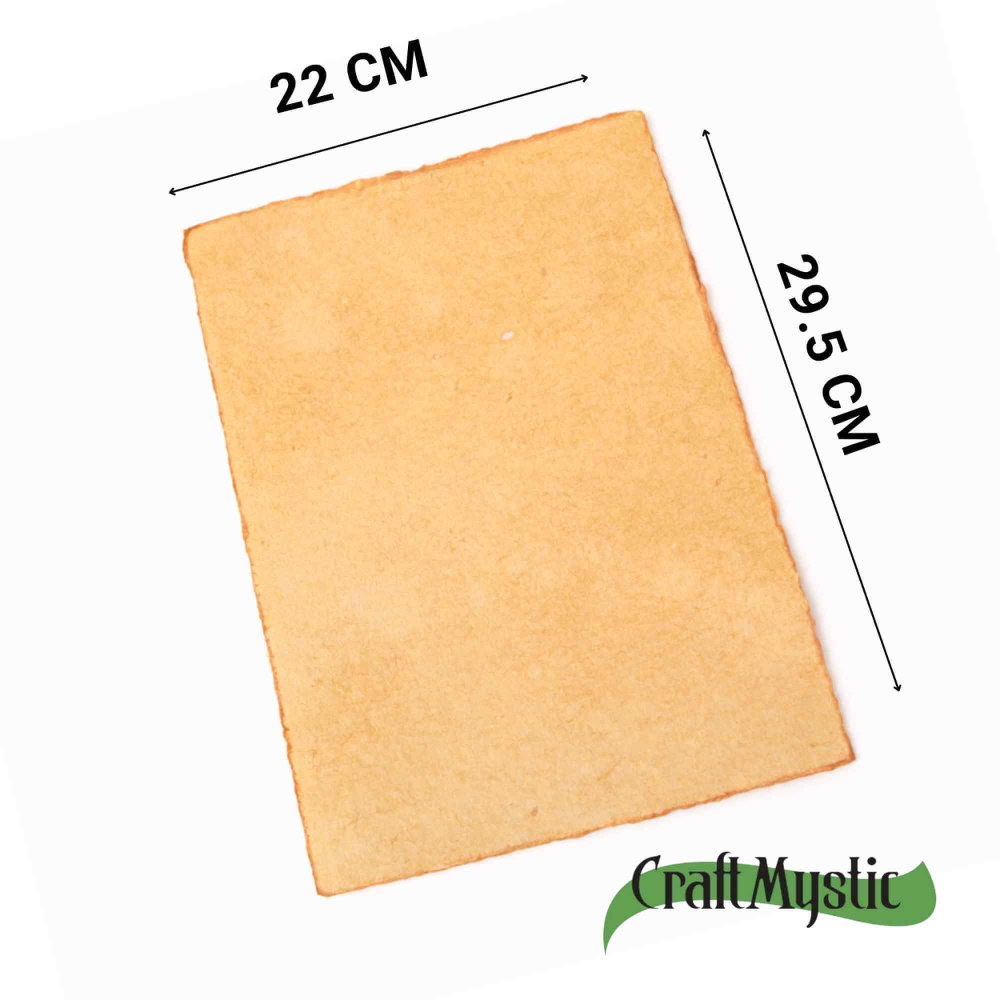 Hartie vintage din bumbac galben 22X29.5 cm– un spatiu delicat pentru cuvintele tale [4]