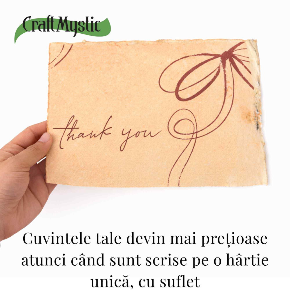 Hartie vintage din bumbac galben 22X29.5 cm– un spatiu delicat pentru cuvintele tale [3]