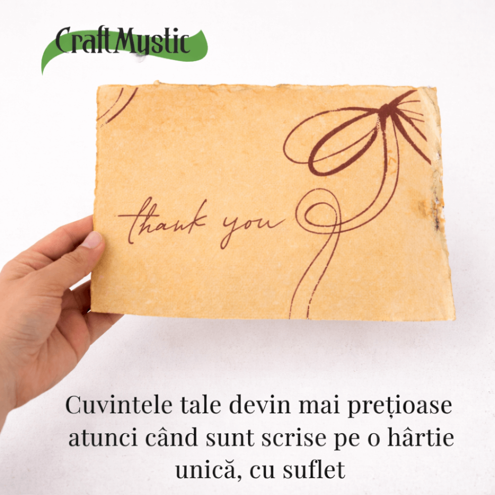 Hartie vintage din bumbac galben 22X29.5 cm– un spatiu delicat pentru cuvintele tale [3]