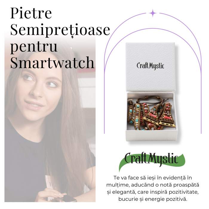 Bratara din Cristale Jasp Imperial pentru Smartwatch Apple, Model 38 mm sau 42 mm [7]