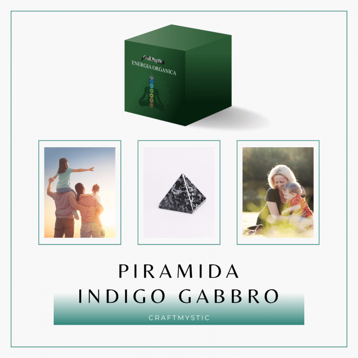 Piramida Sculptata Manual 60mm din Piatra Merlinit Mistic sau Indigo Gabbro Natural [7]