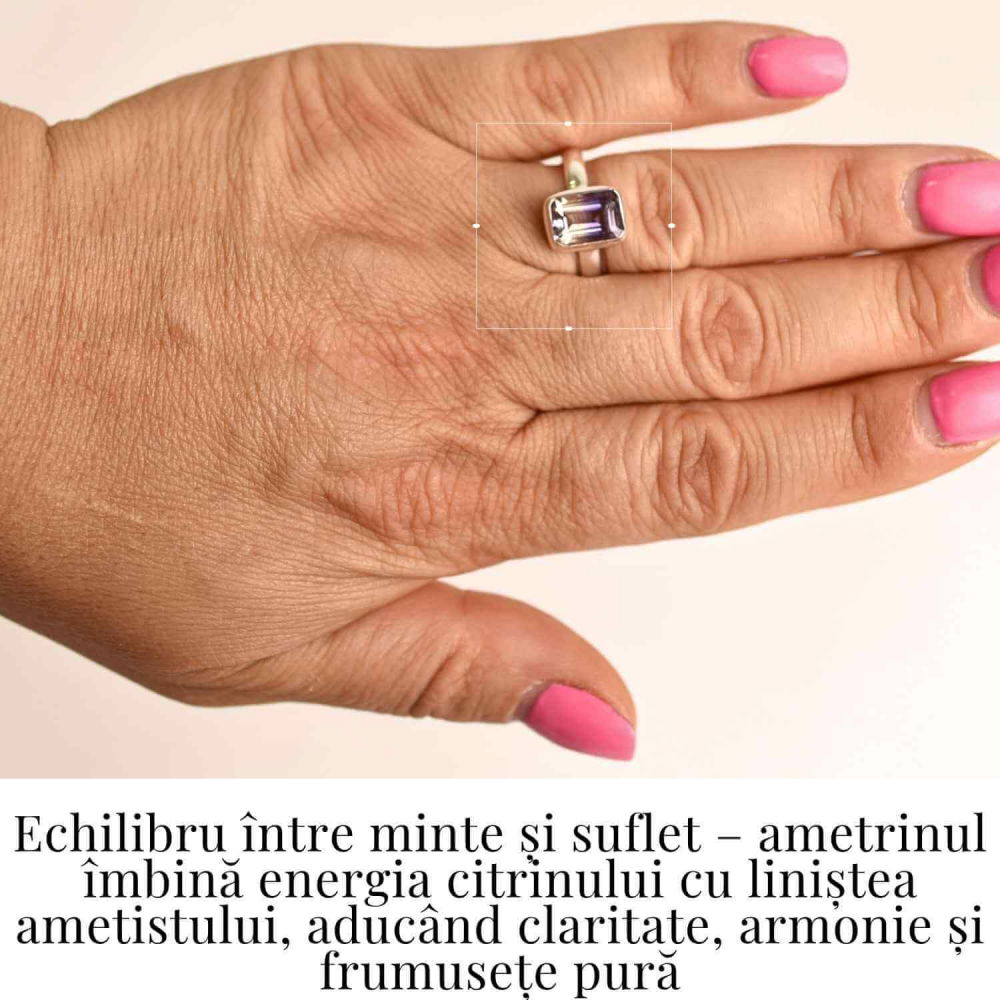 Inel argint 925 cu Ametrin natural – Claritate, armonie si eleganta [3]
