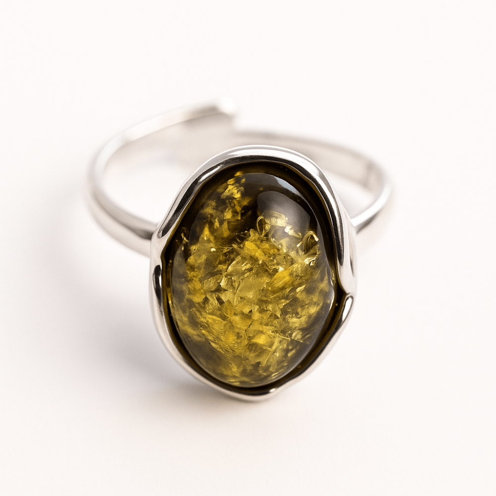 Inel ajustabil argint 925 cu chihlimbar natural – Eleganta unica [1]