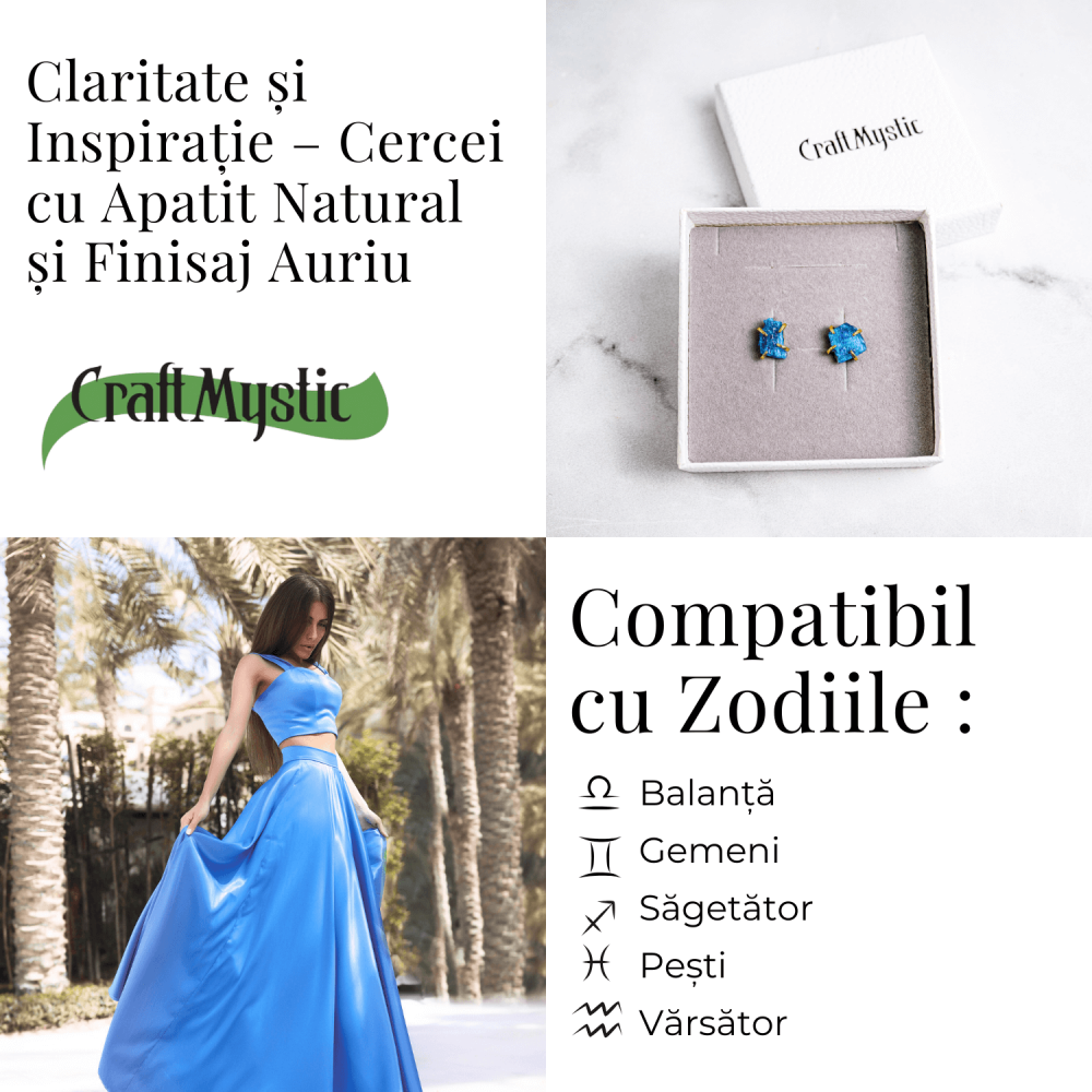 Cercei de Claritate si Inspiratie – Apatit Natural si Finisaj Auriu [5]