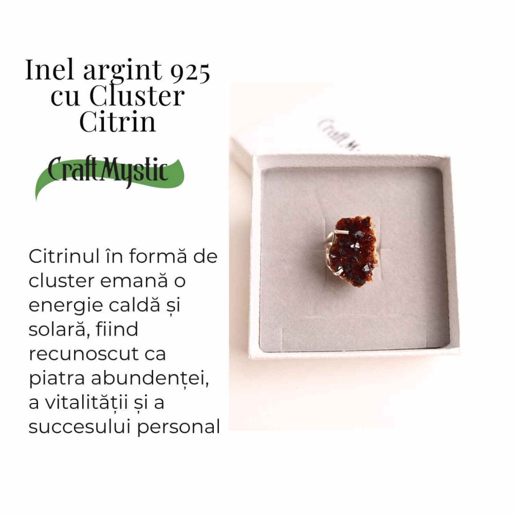 Inel Argint 925 cu Cluster de Citrin – Abundenta si Claritate Zilnica [3]