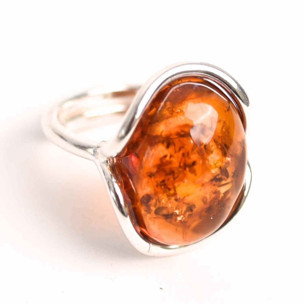 Inel argint 925 ajustabil cu chihlimbar natural – Energie si Eleganta [8]