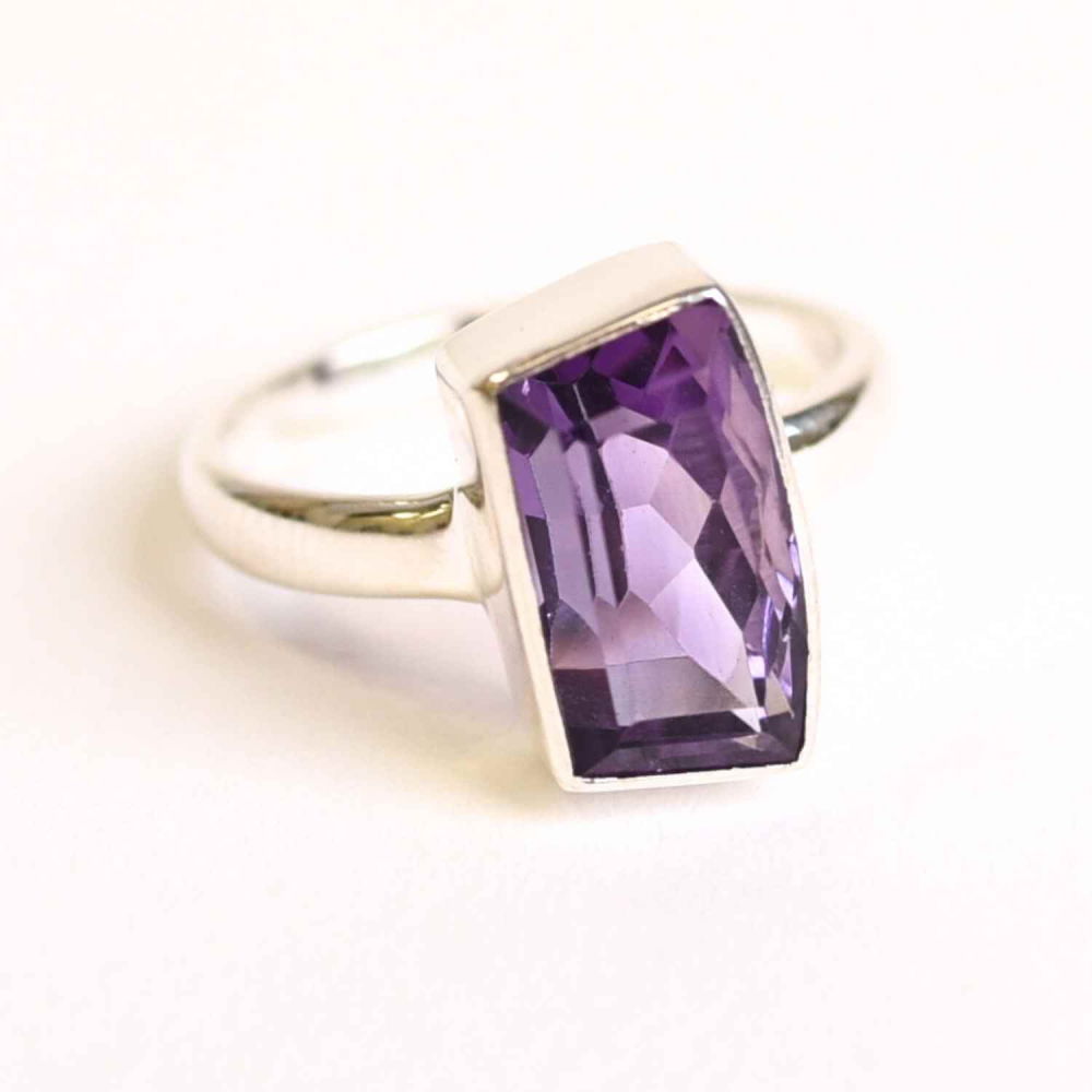 Inel Argint 925 cu Ametist Fatetat – Claritate si Echilibru Spiritual [1]