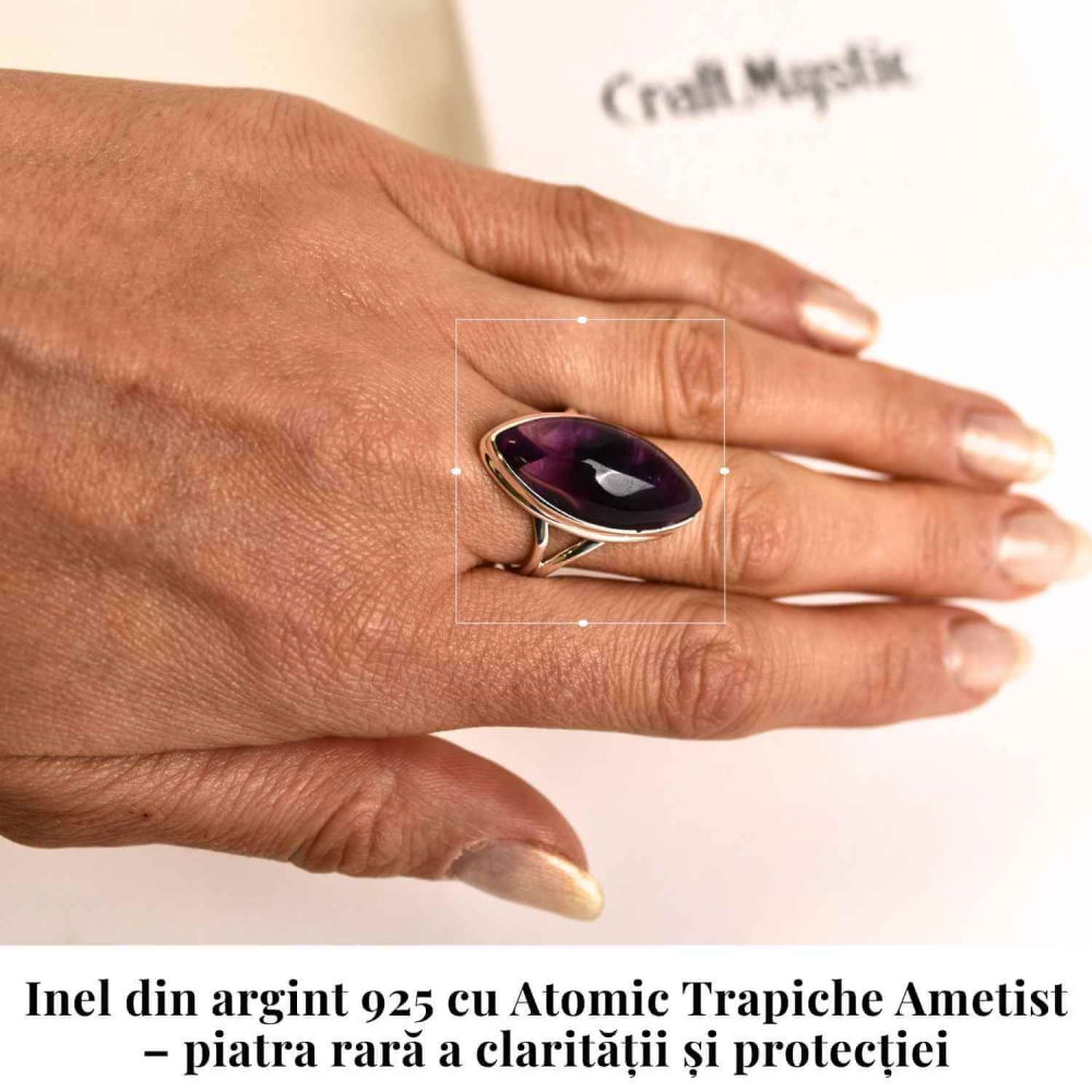 Inel argint 925 cu Atomic Trapiche Ametist delica [2]