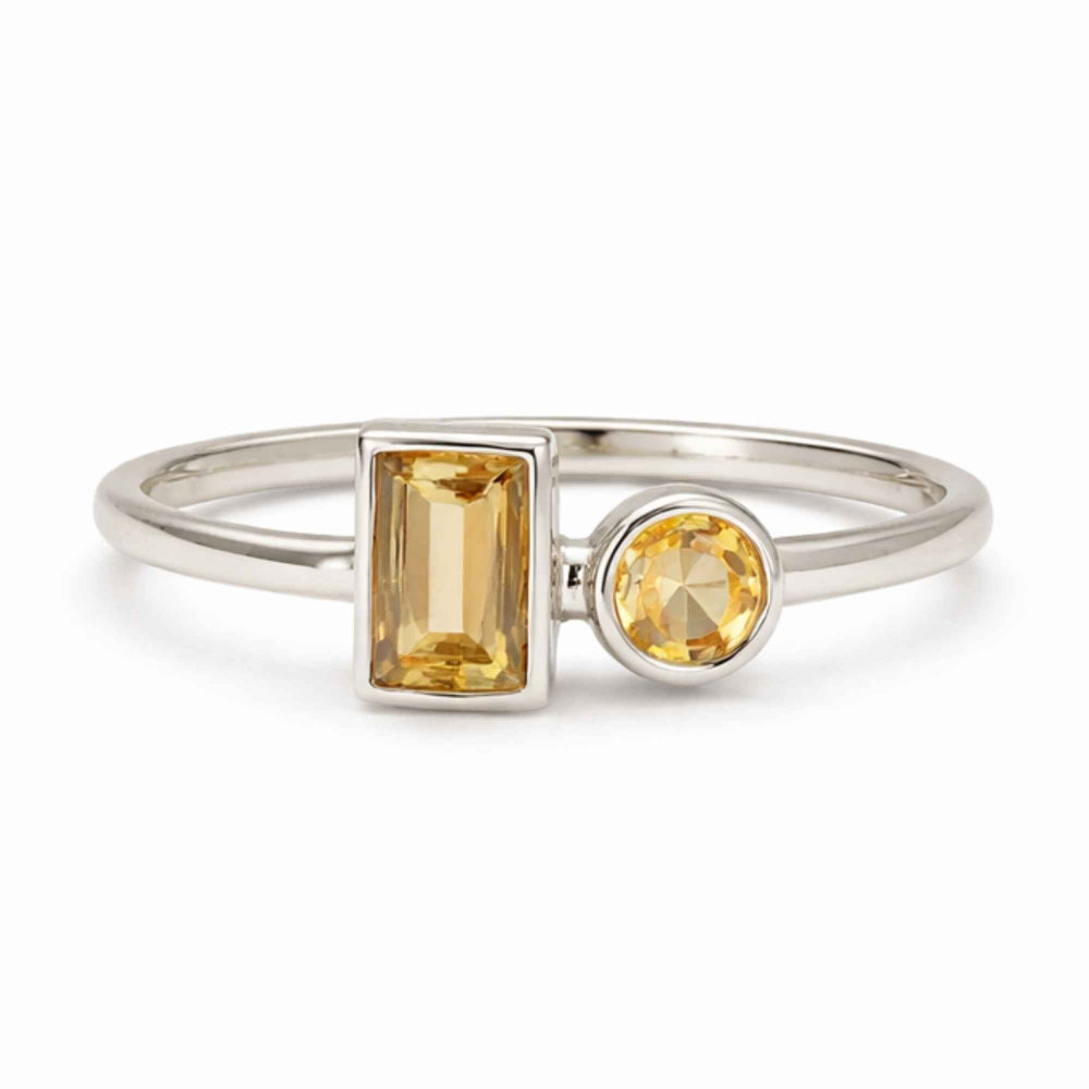 Inel argint 925 cu Citrin fatetat – energie pozitiva si prosperitate [1]