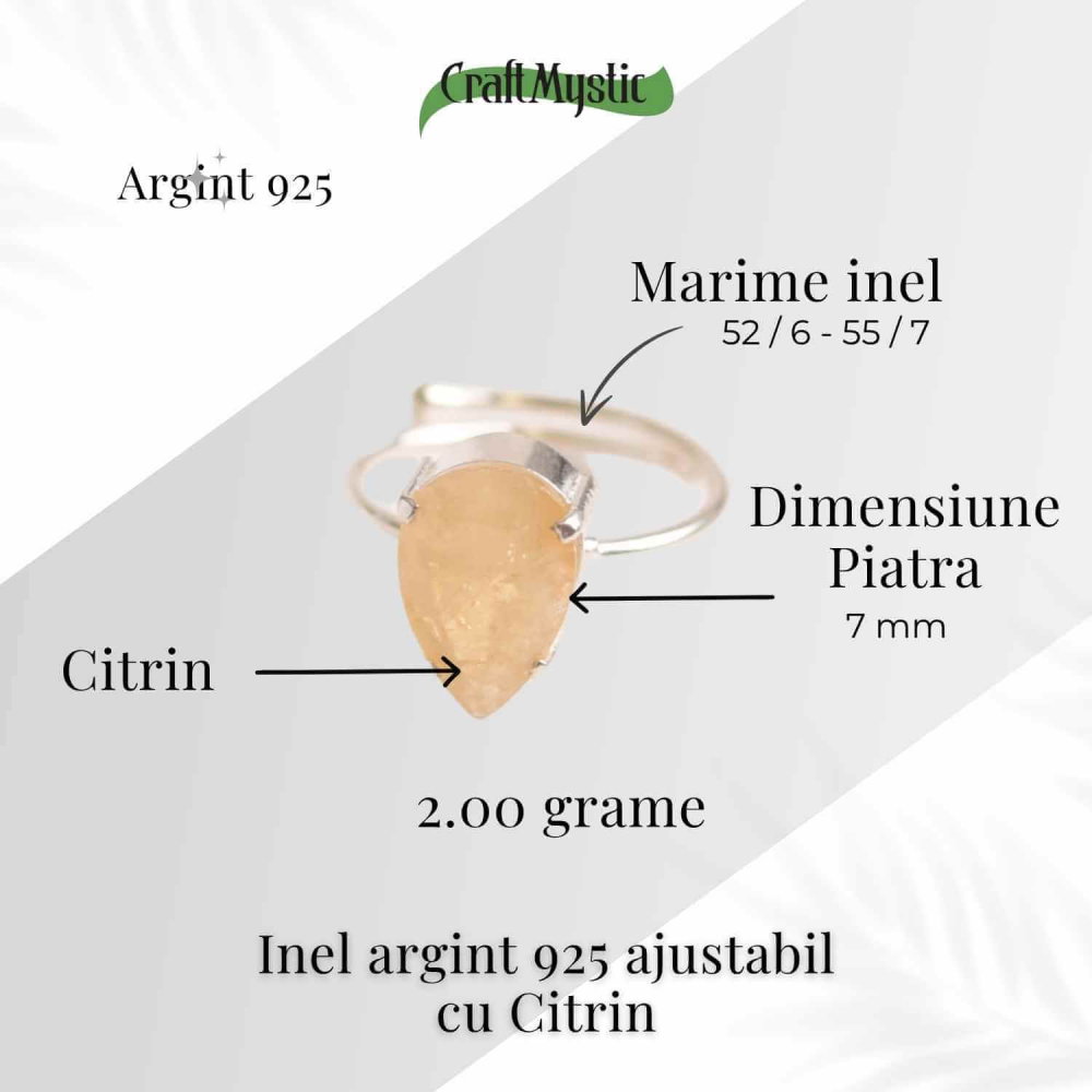 Inel Argint 925 cu Citrin Fatetat – Abundenta si Energie Pozitiva in Fiecare Zi [4]