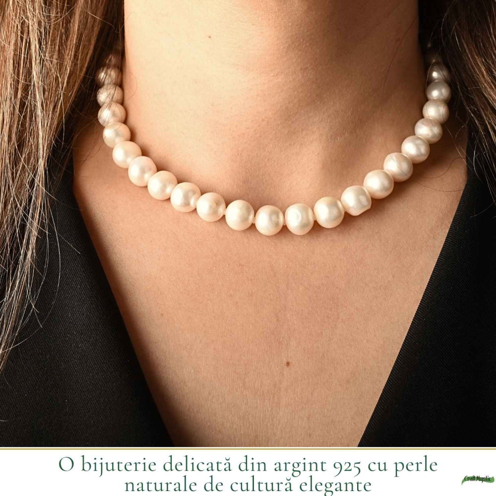 Colier Argint 925 cu Perle Naturale de Cultura – Eleganta si Feminitate Delicata [2]