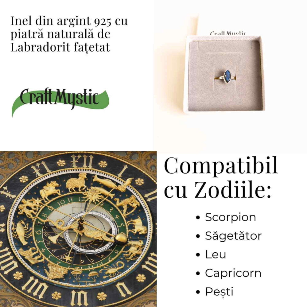 Inel Argint 925 cu Labradorit fatetat forma delica– Intuitie si Protectie [4]