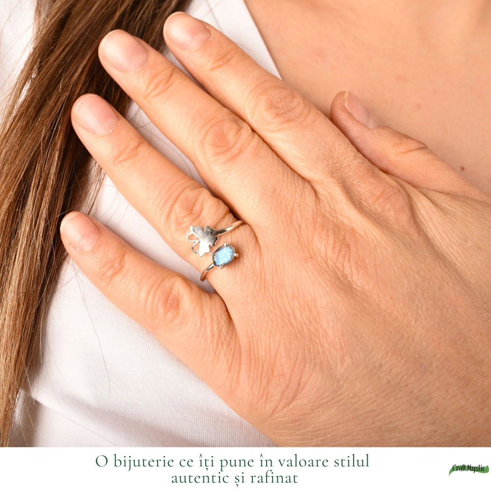 Inel argint 925 cu Labradorit fluture – transformare si protectie [2]