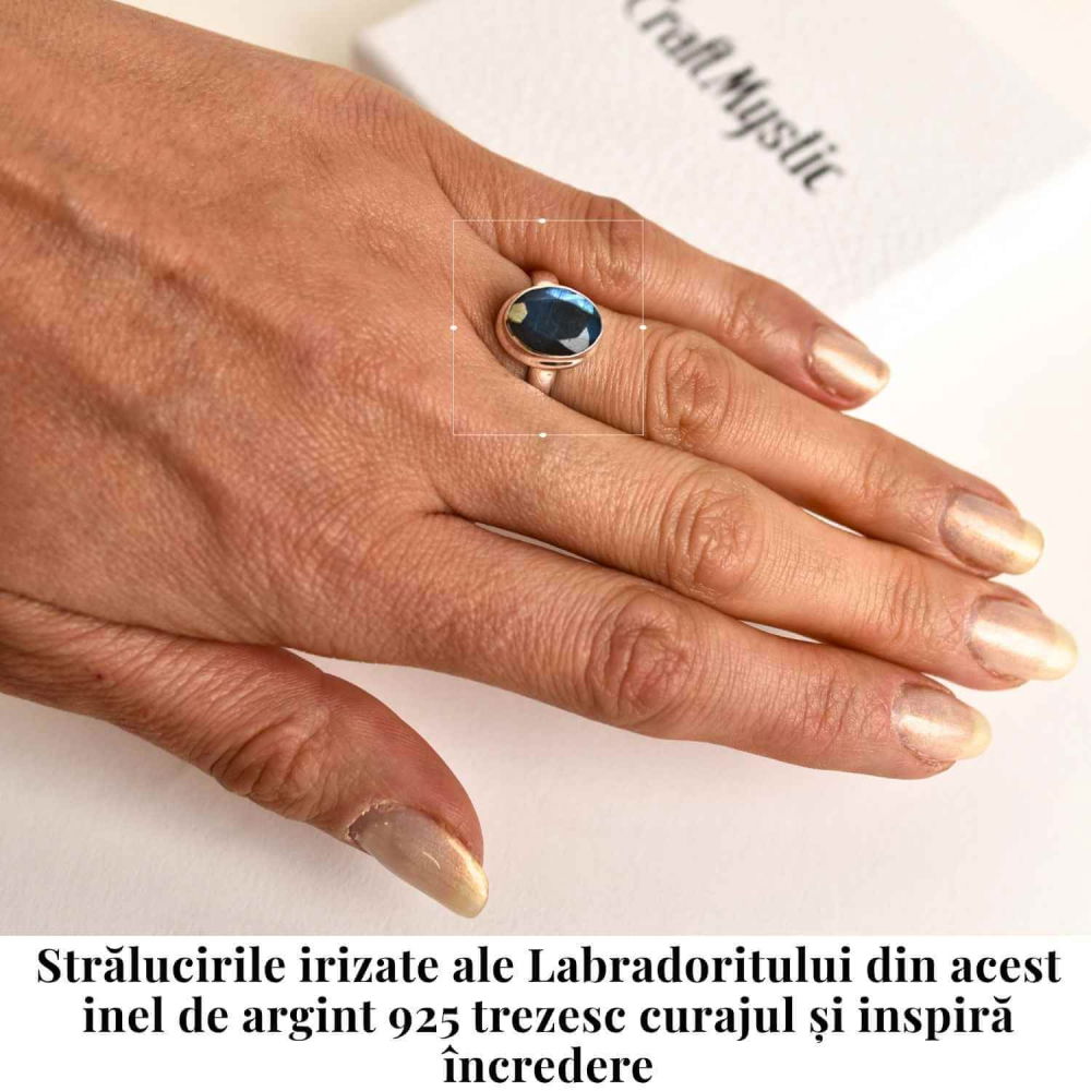 Inel argint 925 cu Labradorit fatetat oval – Lumina intuitiei interioare [2]