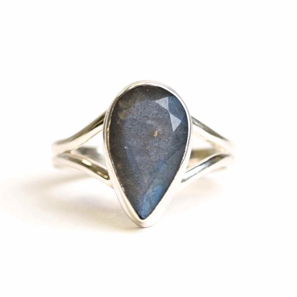 Inel Argint 925 cu Labradorit fatetat froma Lacrima – Vindecare si Intuitie [1]