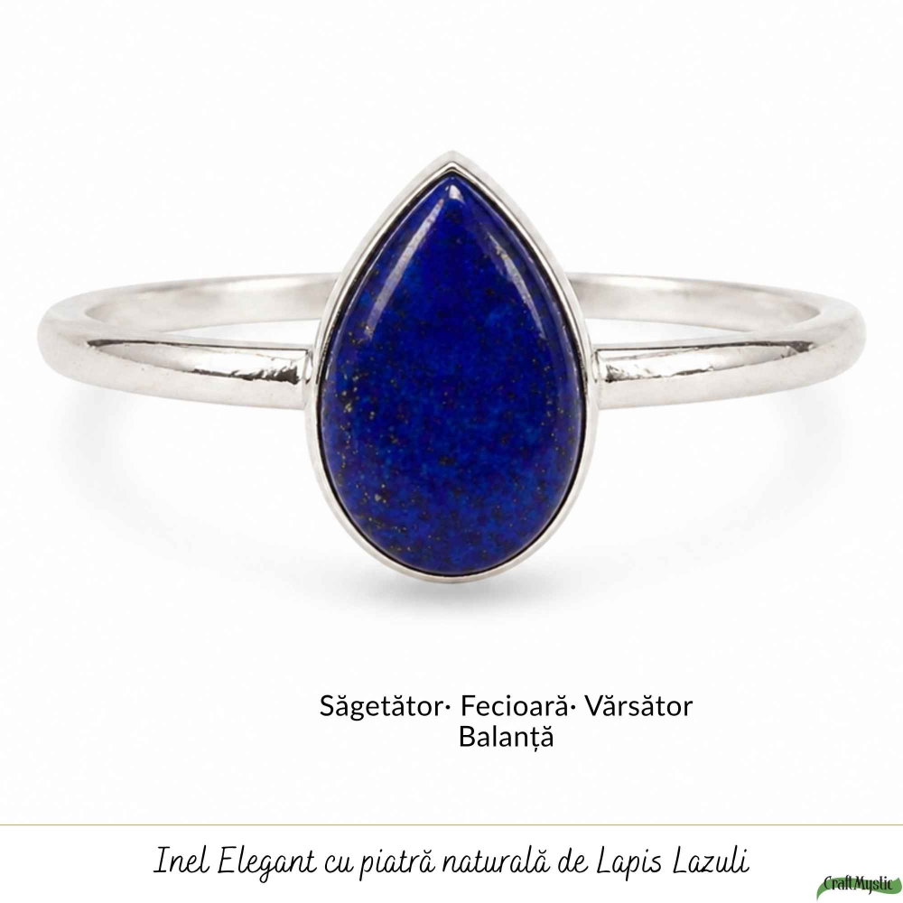 Inel argint 925 cu Lapis Lazuli lacrima – claritate si echilibru interior [5]