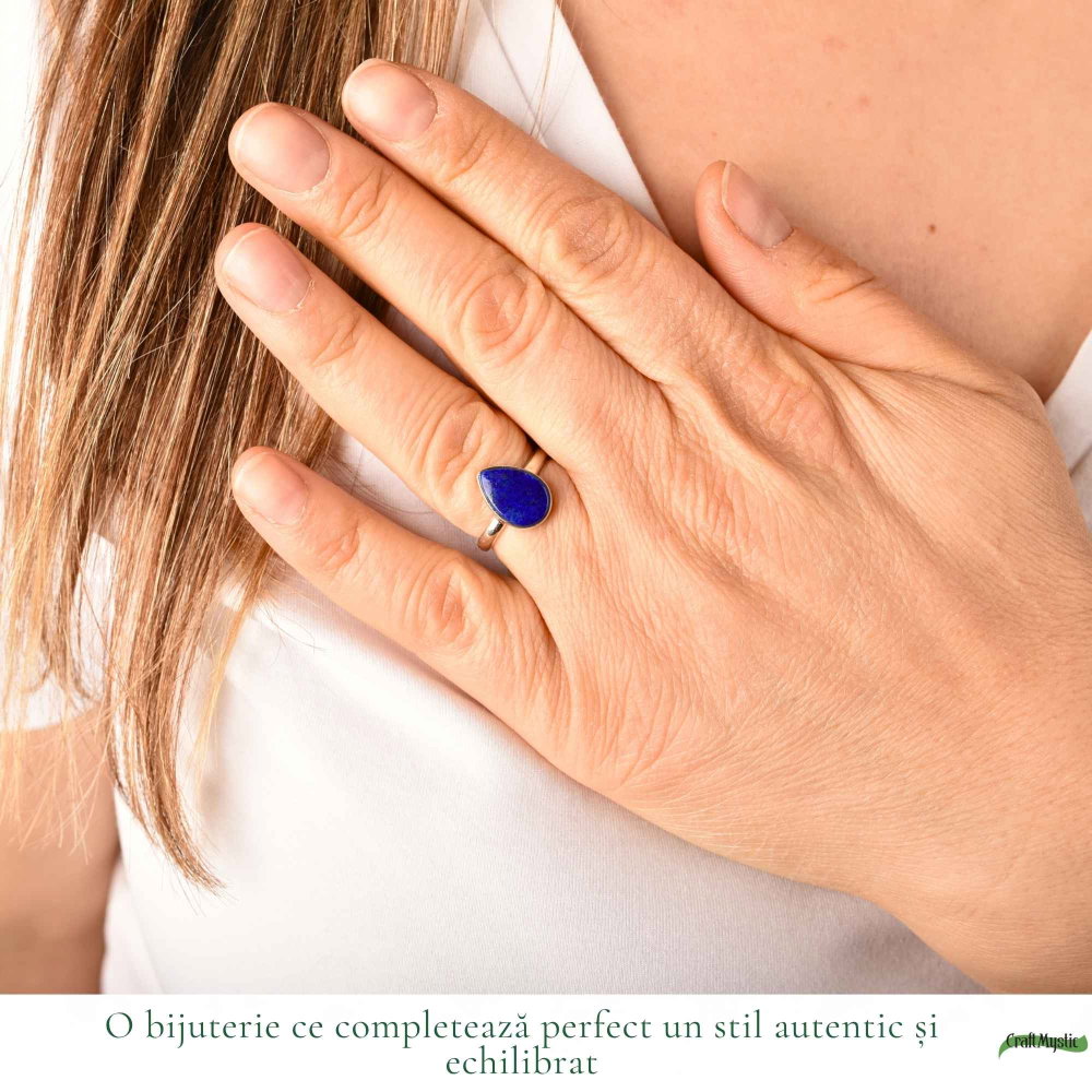 Inel argint 925 cu Lapis Lazuli lacrima – claritate si echilibru interior [2]