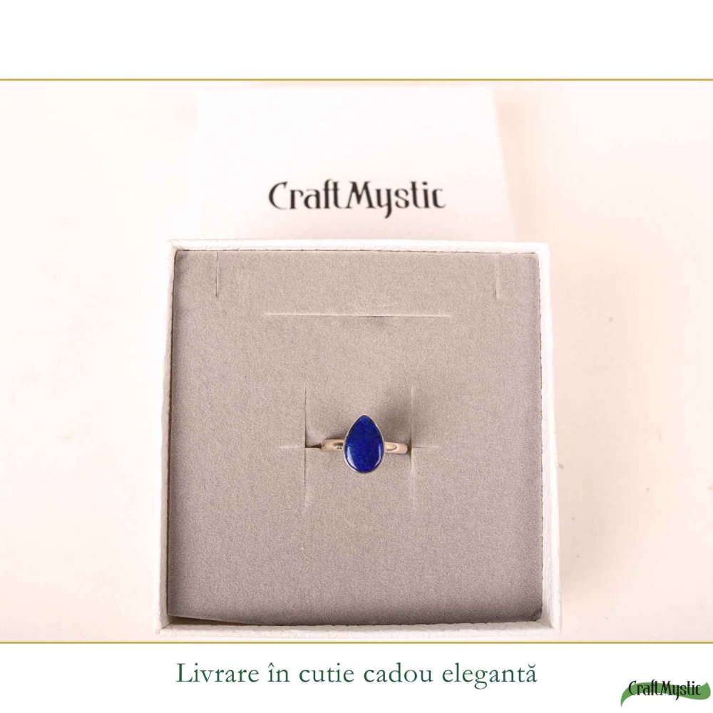 Inel argint 925 cu Lapis Lazuli lacrima – claritate si echilibru interior [6]