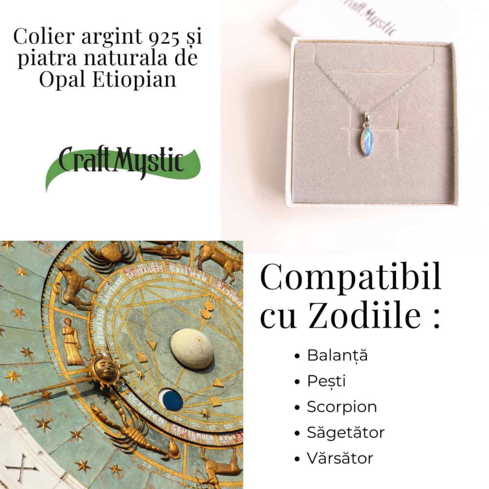 Colier argint 925 cu Opal Etiopian forma delica – Lumina sufletului in miscare [5]