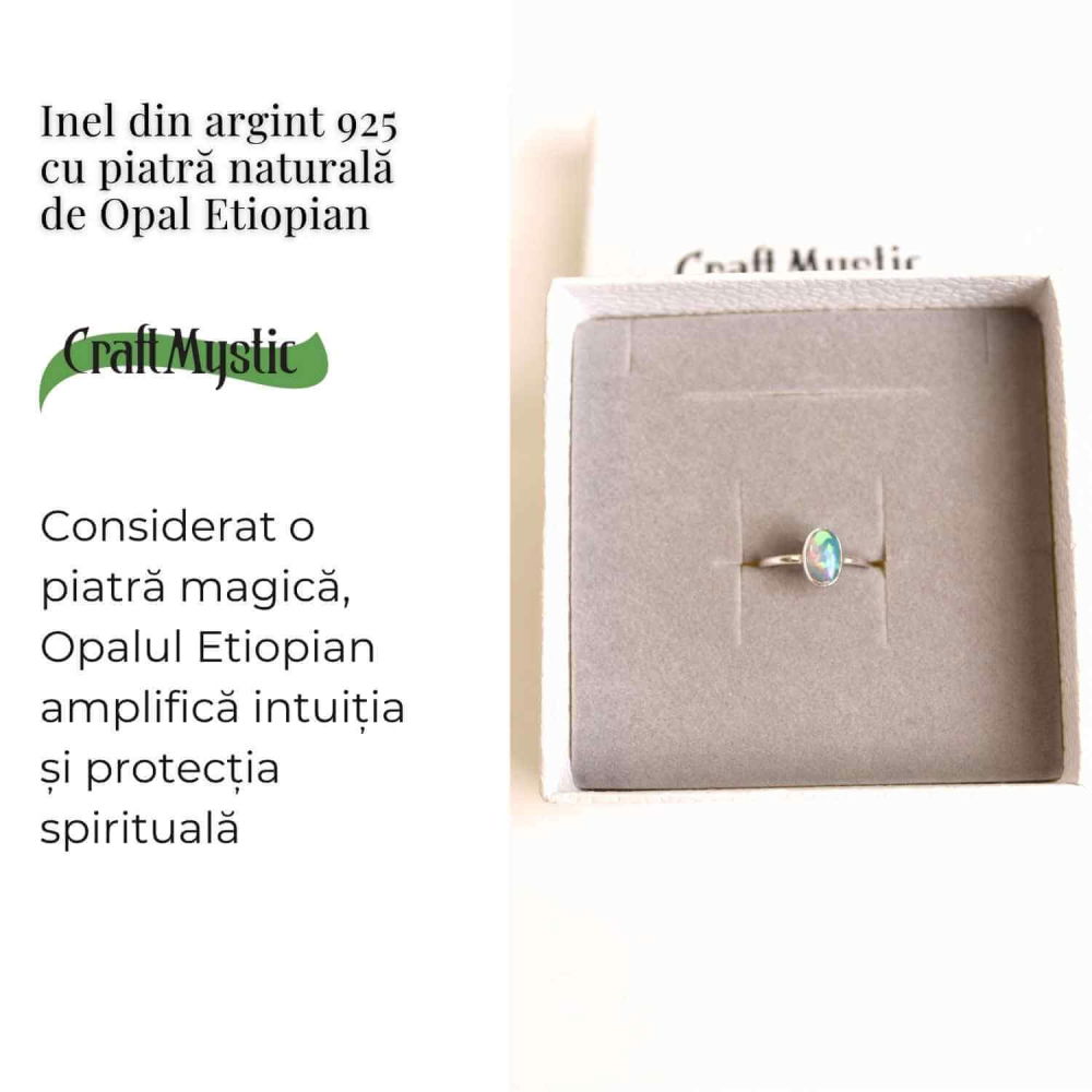 Inel argint 925 cu Opal Etiopian natural – bijuterie a luminii si inspiratiei [3]