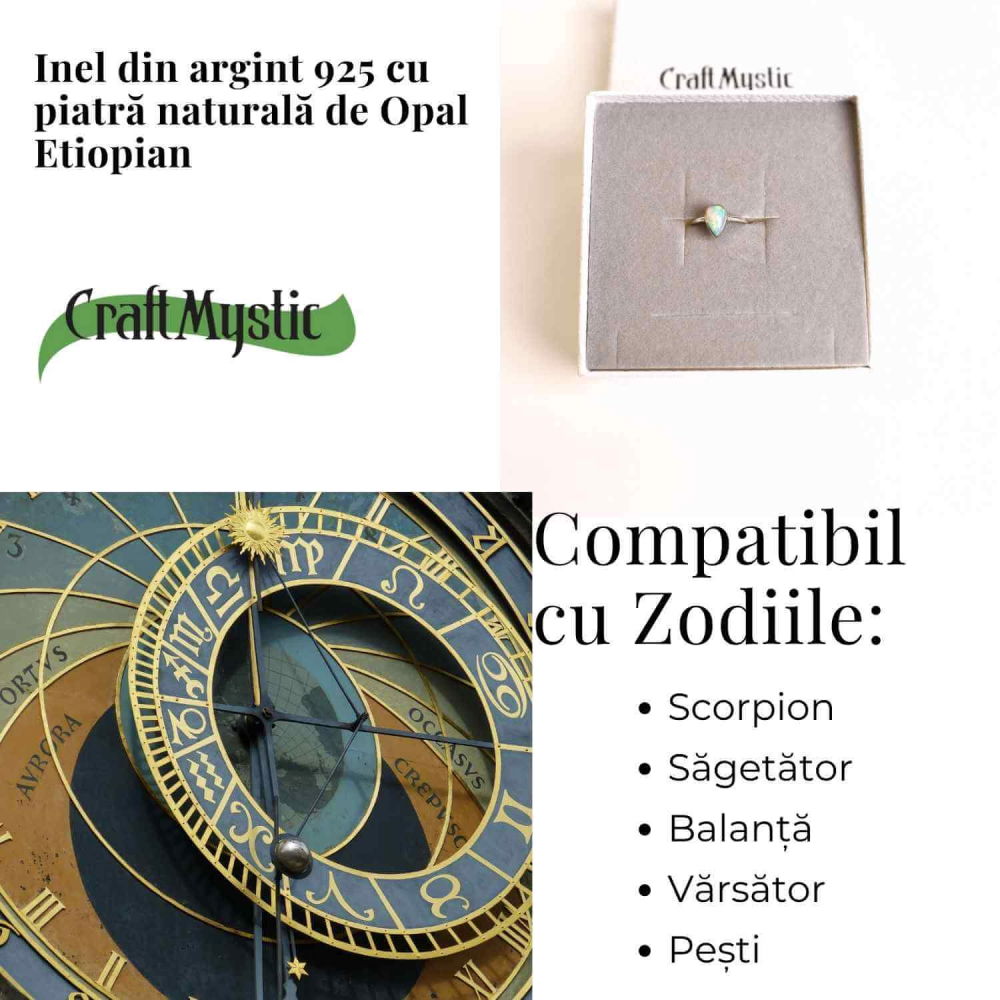 Inel argint 925 cu Opal Etiopian lacrima – Lumina interioara si claritate [4]