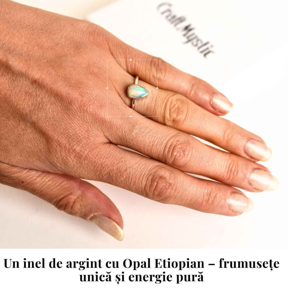 Inel argint 925 cu Opal Etiopian lacrima – Lumina interioara si claritate [2]