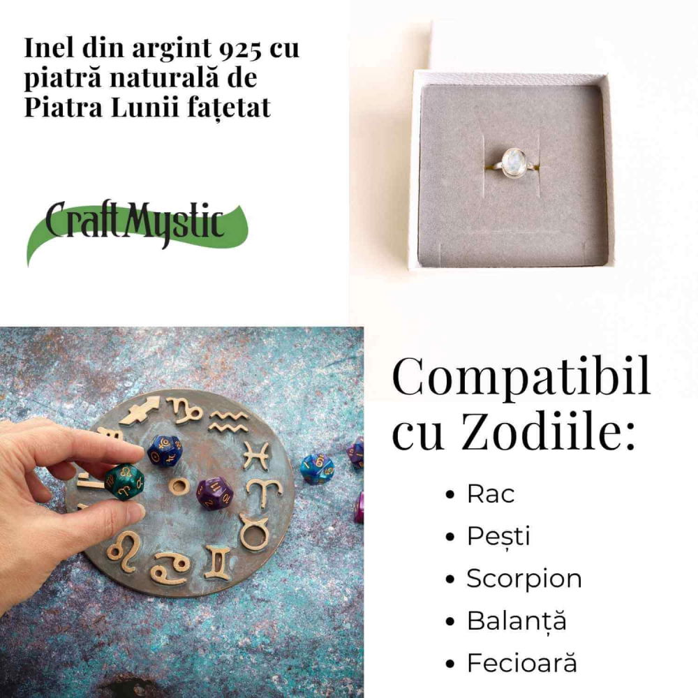 Inel Argint 925 cu Piatra Lunii Fatetata Oval– Lumina Interioara si Echilibru Emotional [4]