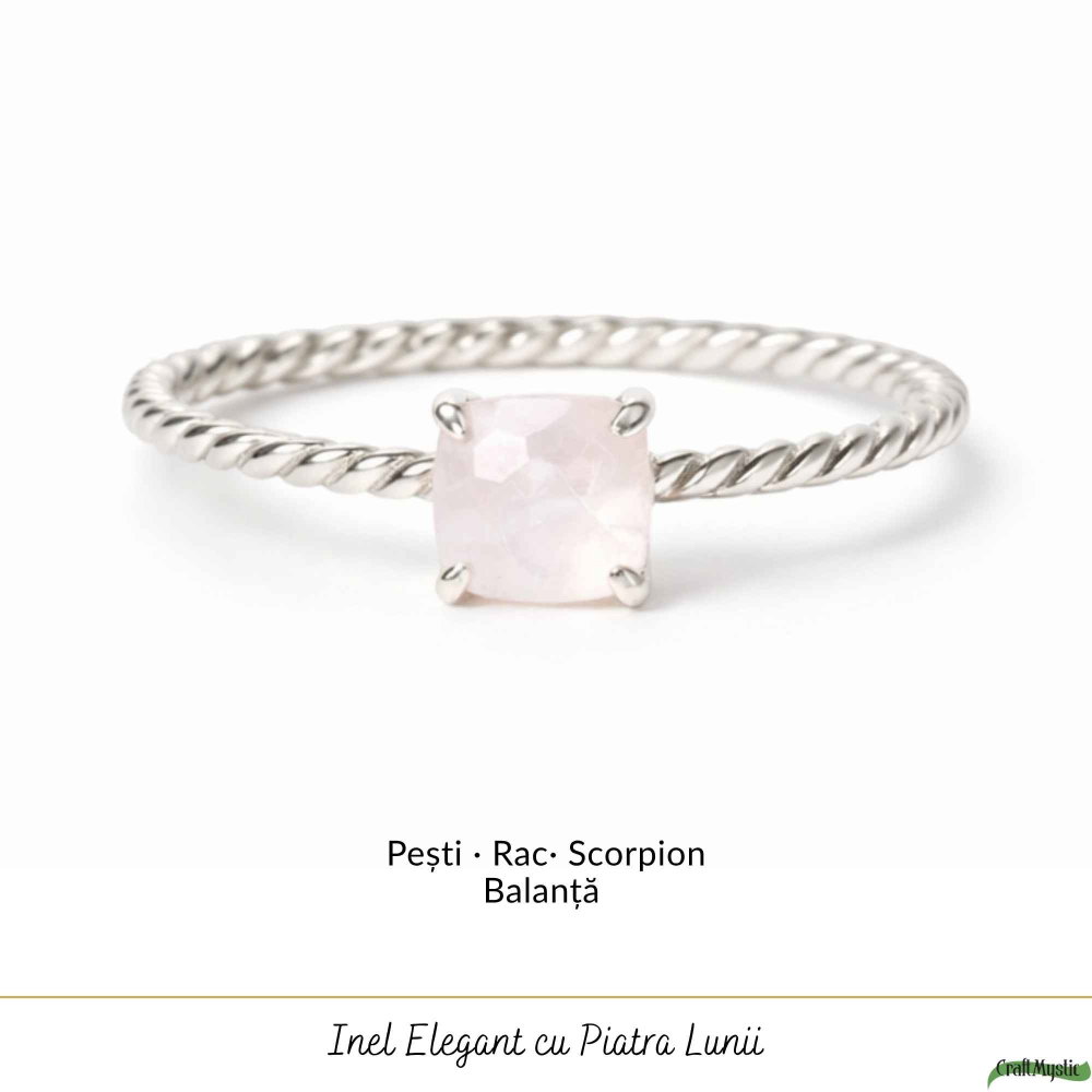Inel argint 925 rasucit piatra lunii patrata – intuitie si echilibru [5]