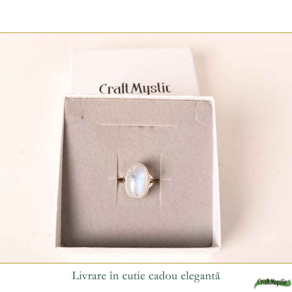 Inel Argint 925 cu Piatra Lunii Oval – Intuitie si Echilibru Interior [6]