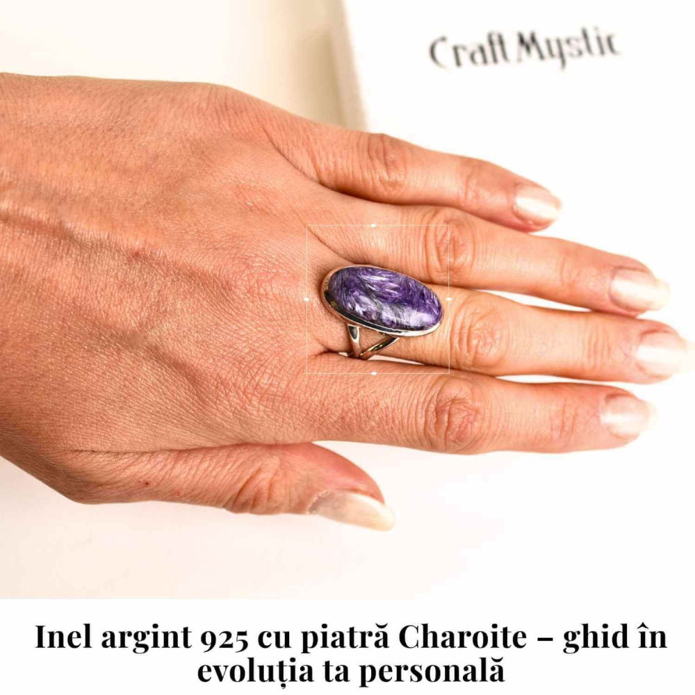 Inel argint 925 cu Charoite oval – Transformare si Vindecare Interioara [2]