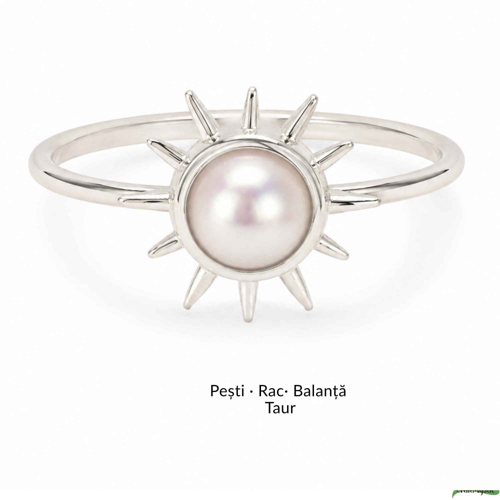 Inel Argint 925 cu Perla si Soare – Feminitate Luminoasa si Energie Pozitiva [5]