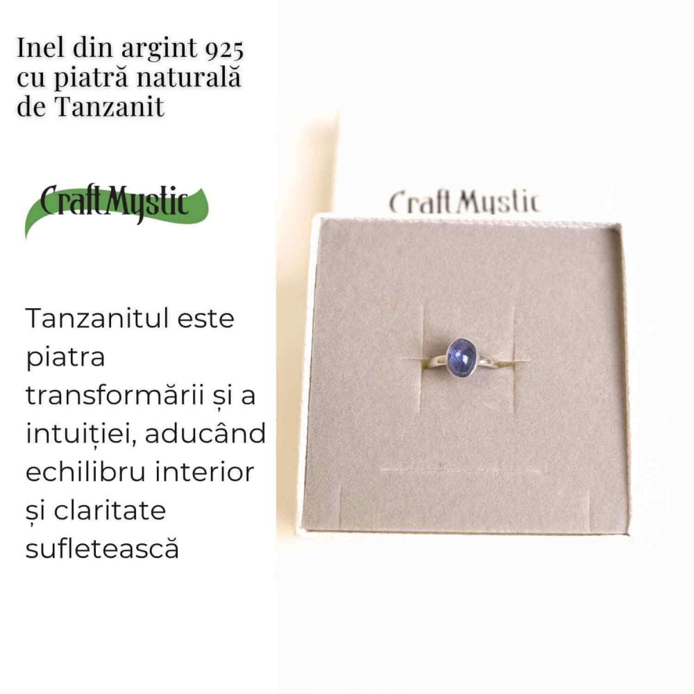 Inel Argint 925 cu Tanzanit Oval – Lumina Intuitiei si Echilibrului [4]