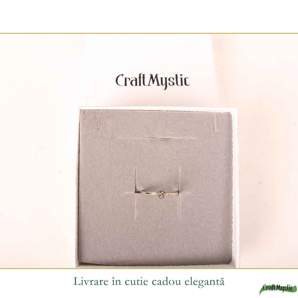 Inel argint 925 cu Titanium Druzy rotund – stralucire si energie pozitiva [6]