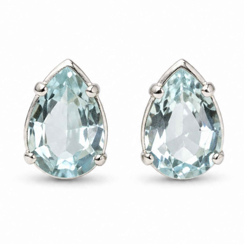 Cercei argint 925 lacrima cu topaz albastru – calm si claritate interioara [1]