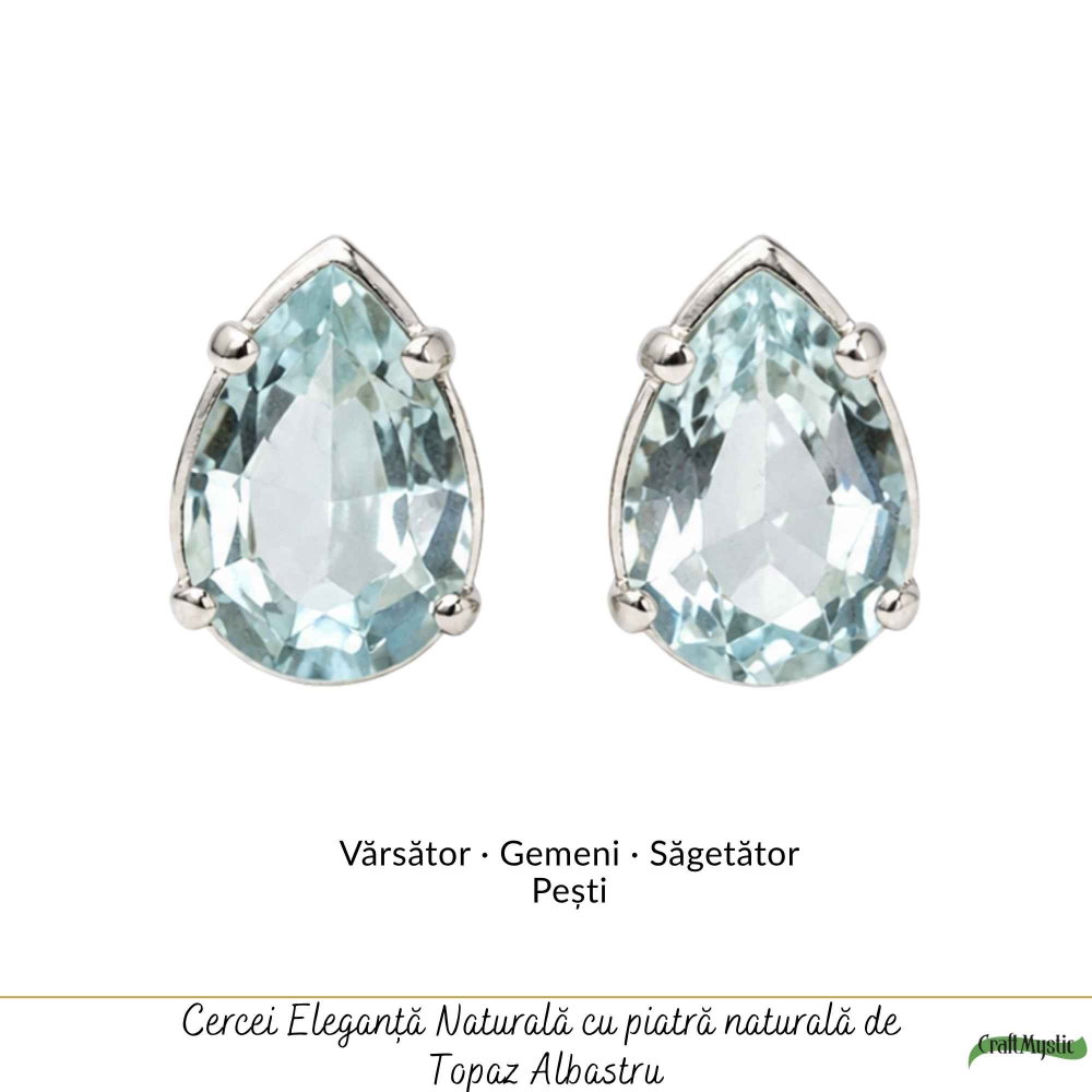 Cercei argint 925 lacrima cu topaz albastru – calm si claritate interioara [5]