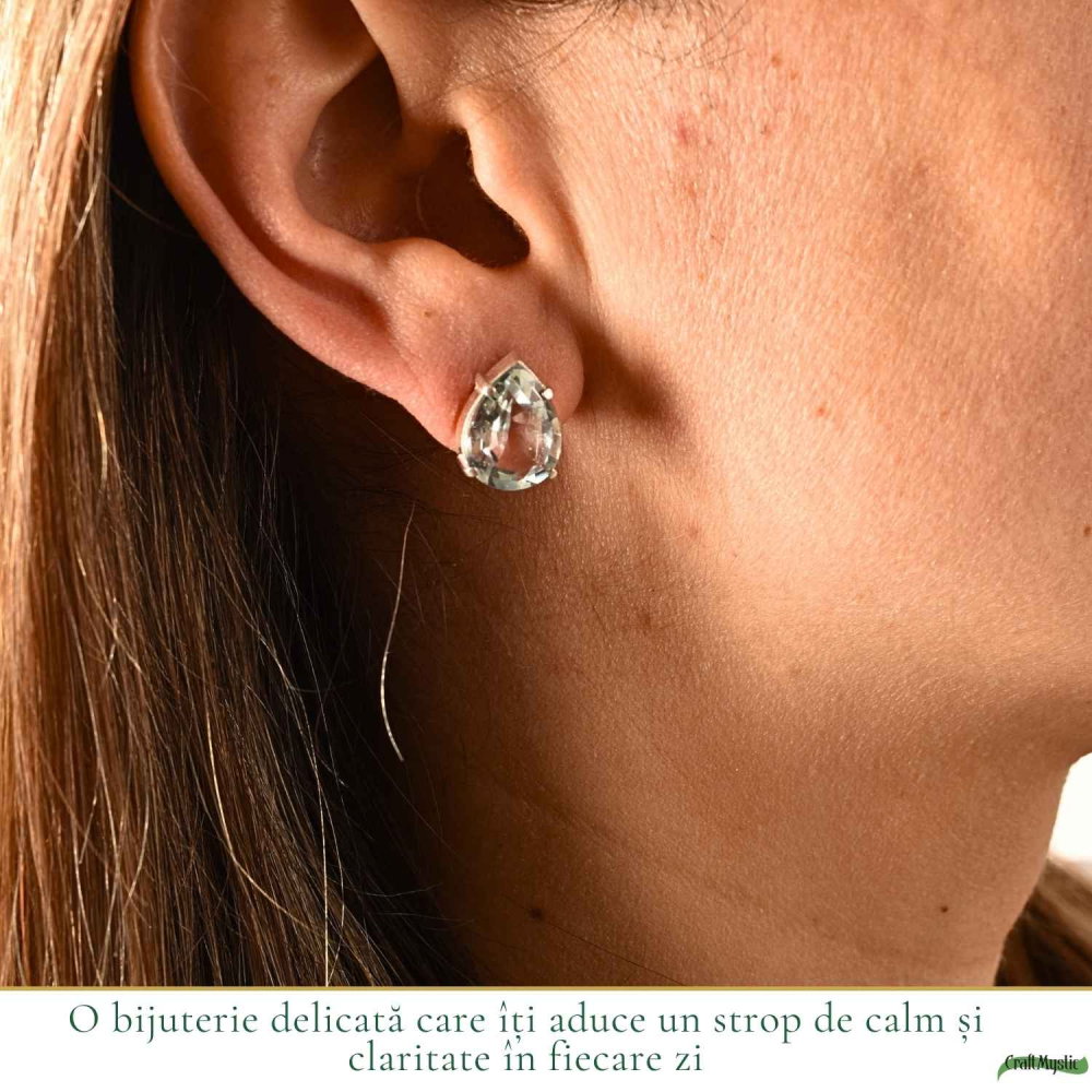 Cercei argint 925 lacrima cu topaz albastru – calm si claritate interioara [2]