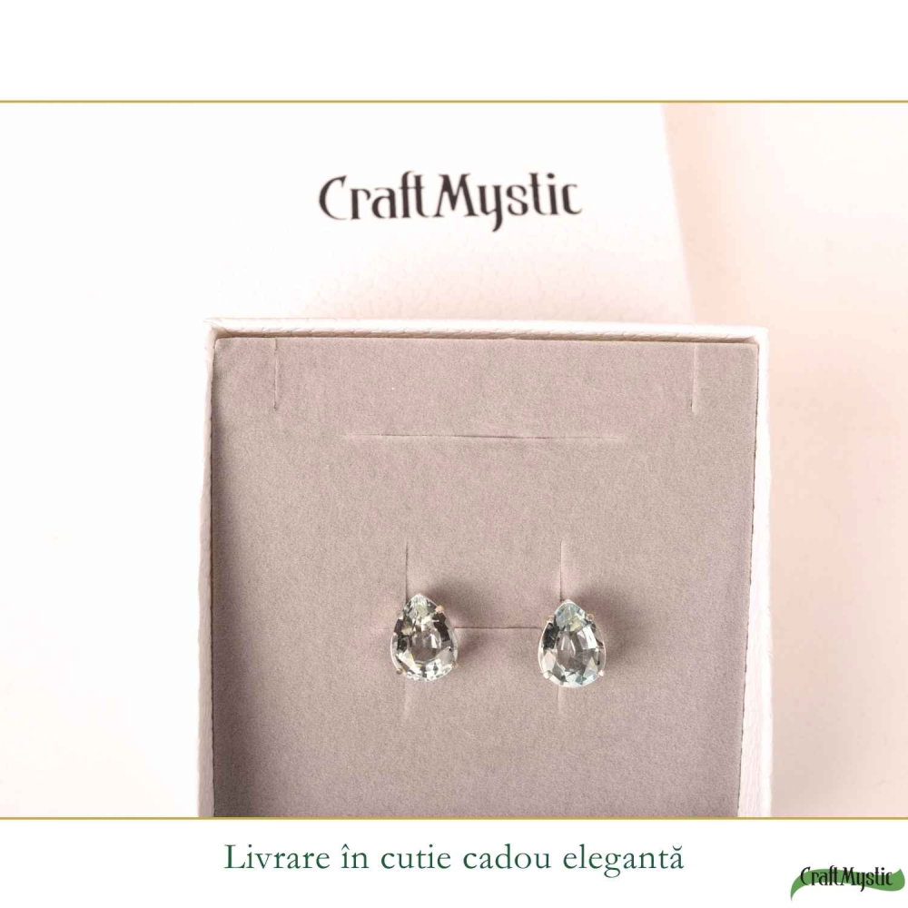 Cercei argint 925 lacrima cu topaz albastru – calm si claritate interioara [6]