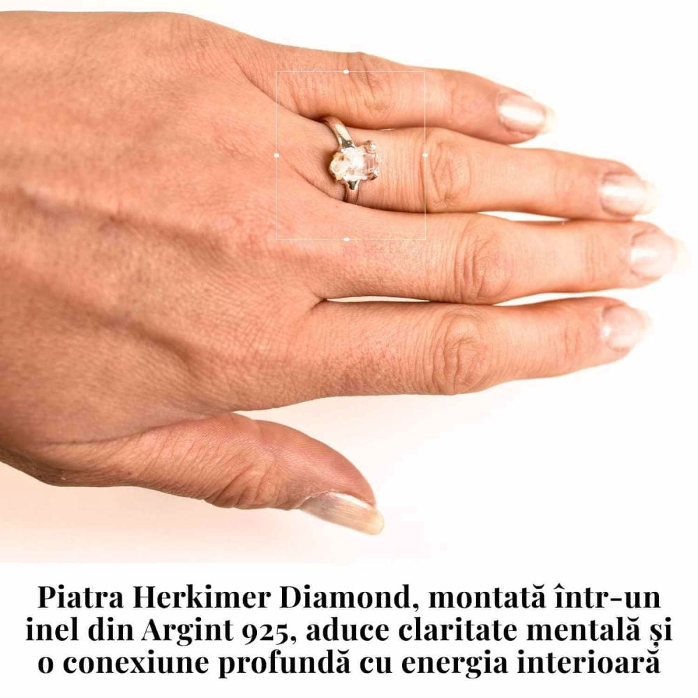 Inel argint 925 cu Herkimer Diamond – Claritate si Energie Divina [2]