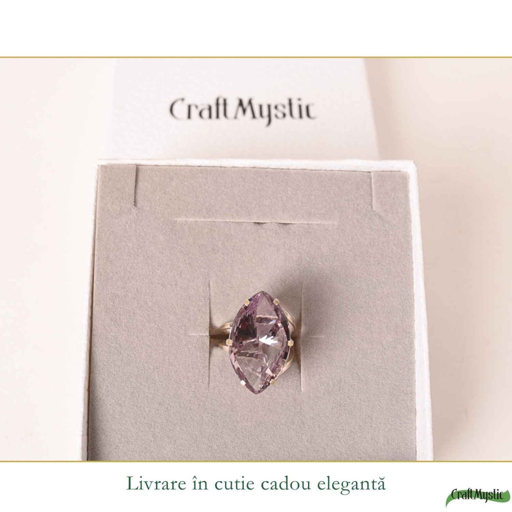 Inel Argint 925 cu Ametist Fatetat Delica – Echilibru si Eleganta Naturala [6]
