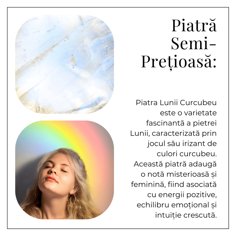 Inel Reglabil Argintiu cu Piatra Lunii Curcubeu – Intuitie si Liniste [9]